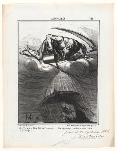 Thank God for the rain... especially since Europe was almost set on fire, from 'News of the day,' published in Le Charivari, October 8, 1866 MET DP877492