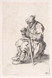 The Beggar Sitting and Eating Met DP890707
