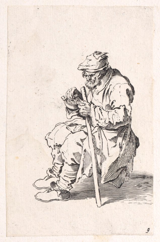 The Beggar Sitting and Eating Met DP890704