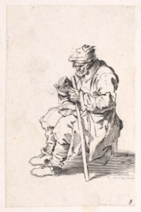 The Beggar Sitting and Eating Met DP890704