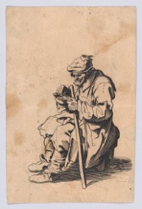 The Beggar Sitting and Eating Met DP890605