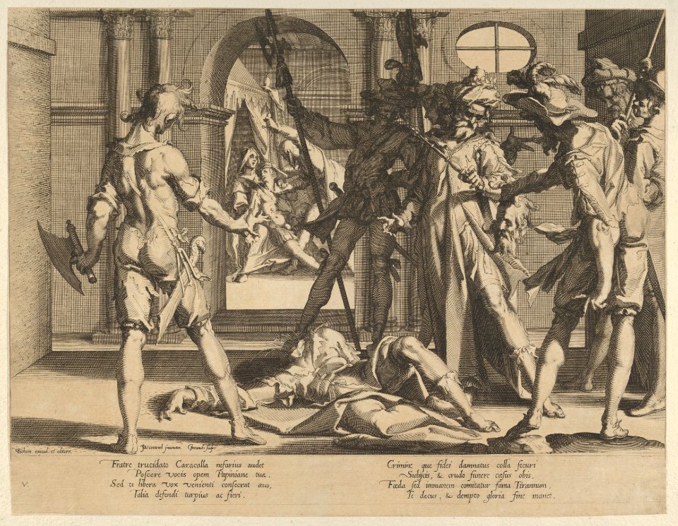 The Behading of the Roman Judge Papinian, from Thronus Justitiae, tredecim pulcherrimus tabulis..., plate 5 MET DP836860