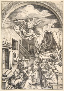 The Birth of the Virgin, from The Life of the Virgin MET DP816140