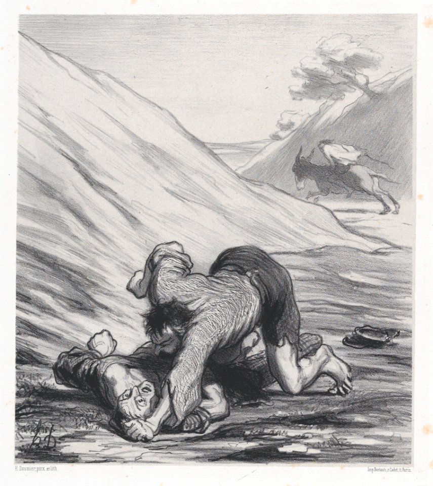 The ass and the two thieves, published in Souvenirs d'Artistes MET DP876854