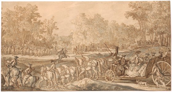 The Arrival of the Princely Carriage at the Starting Point of the Hunt MET DP166892
