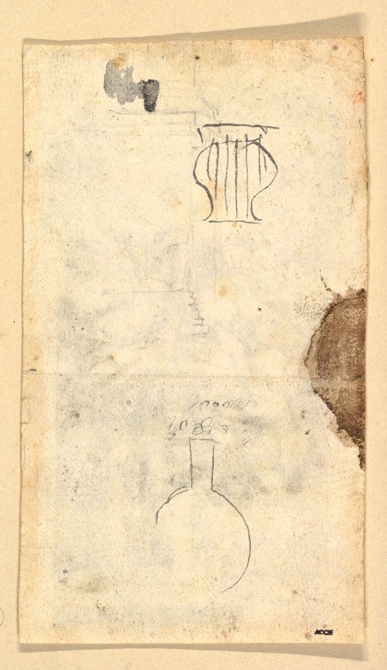 The Ascension of Saint Benedict; verso- Ornamental sketches MET DP819308