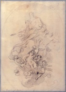 The Assumption of the Virgin (recto); Architectural Notations (verso) MET 62.119.3