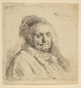 The Artist's Mother- Head and Bust Three Quarters Right MET DP814329