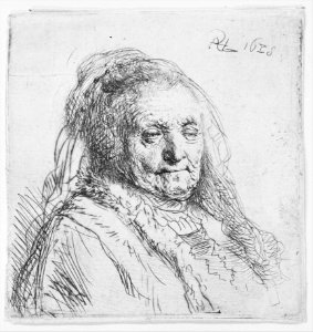 The Artist's Mother- Head and Bust, Three-Quarters Right MET MM4848