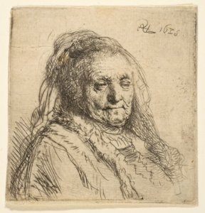The Artist's Mother- Head and Bust, Three-Quarters Right MET DP814312
