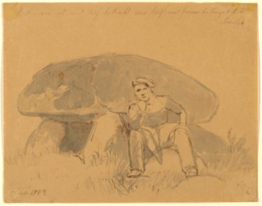 The Artist, Seated in Front of a Dolmen MET DP850987