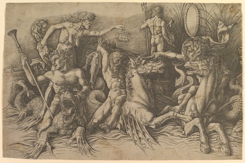 The Battle of the Sea Gods (Left portion of a frieze) MET DP821758