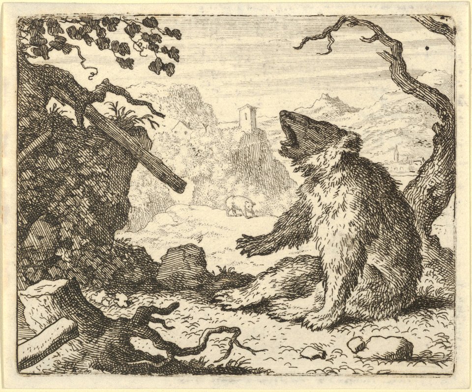 The Bear Calls Renard to Appear Before the Council of the Animals from Hendrick van Alcmar's Renard The Fox MET DP837693
