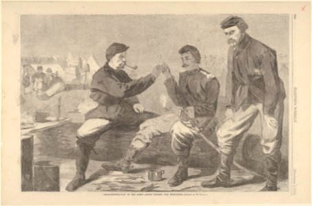 Thanksgiving Day in the Army – After Dinner- The Wish-Bone – Drawn by Winslow Homer (Harper's Weekly, Vol. VIII) MET DP831345