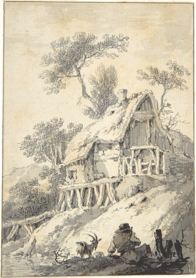 Thatched Cottage by a Brook MET DP800858