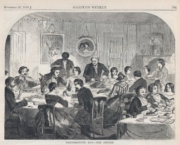 Thanksgiving Day – The Dinner (Harper's Weekly, Vol. II) MET DP875142