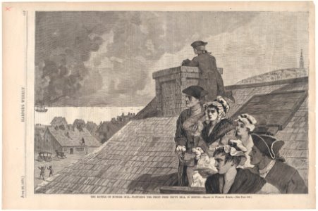 The Battle of Bunker Hill – Watching the Fight from Copp's Hill, in Boston – Drawn by Winslow Homer (Harper's Weekly, Vol. XIX) MET DP875348