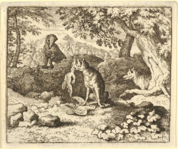 The Badger Hurries to Warn Renard of the Lion's Intention from Hendrick van Alcmar's Renard The Fox MET DP837730