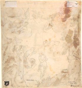The Baptism of Christ (recto); The Baptism of Christ (verso) MET DP803124