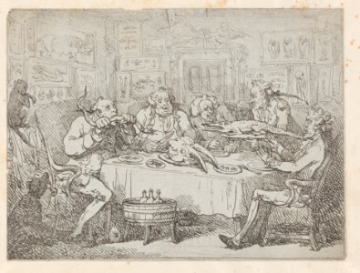 The Banquet Scene a Repast of the Acclimitative Order (Peter's Prophesy, or the President and the Poet) MET DP880840