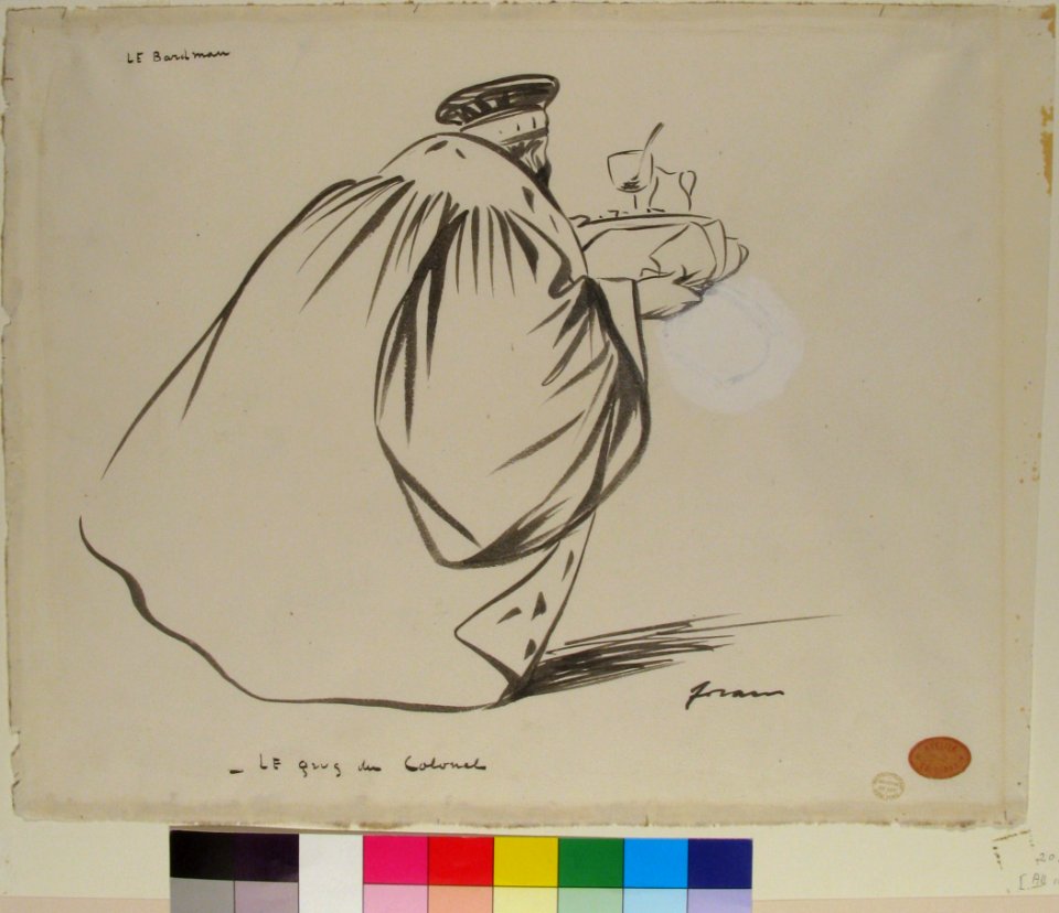 The Barman- The Colonel's Drink. Caricature of Criminal Court Judge, Alphonse Bard MET 20.167