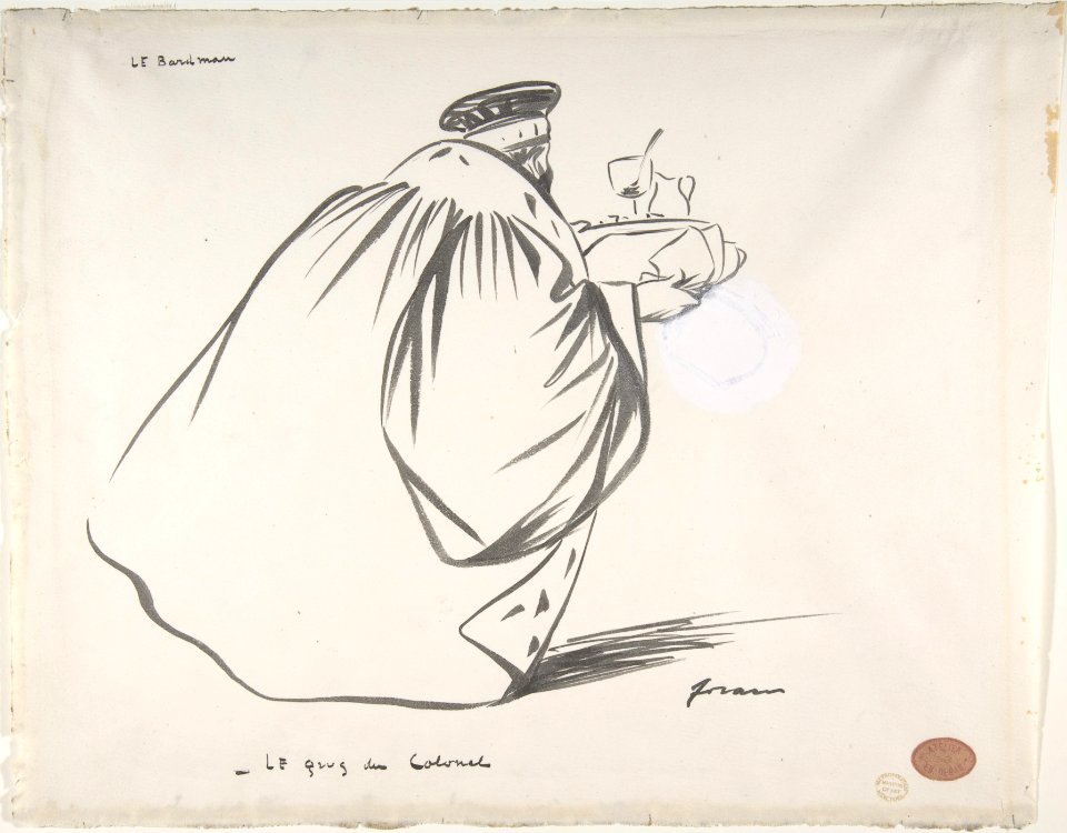 The Barman- The Colonel's Drink. Caricature of Criminal Court Judge, Alphonse Bard MET DP808310
