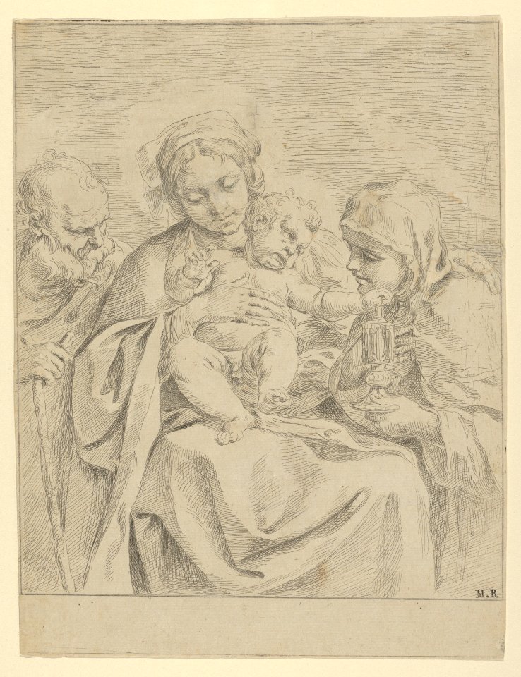 The Holy Family with Saint Clare, counterproof MET DP837829