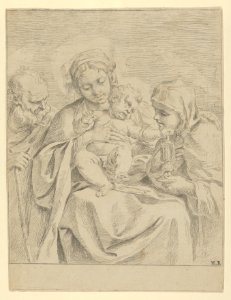 The Holy Family with Saint Clare, counterproof MET DP837829