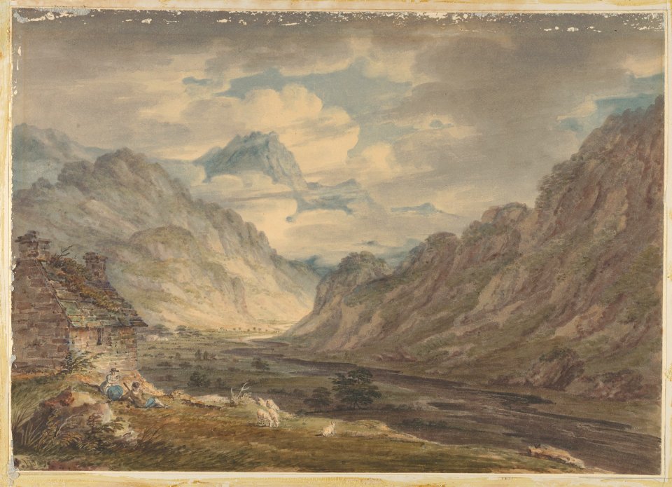 The Honister Pass from Gatesgarth Farm, Gatesgarthdale, Lake District MET DP842161
