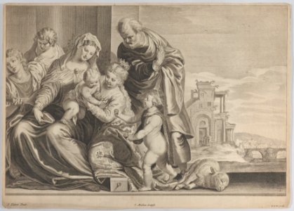 The Holy Family with Saint John the Baptist and musicians Met DP885398