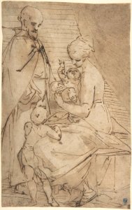The Holy Family with the Infant Baptist MET DP808168