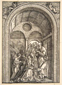 The Holy Family with Two Angels in a Vaulted Hall MET DP816300