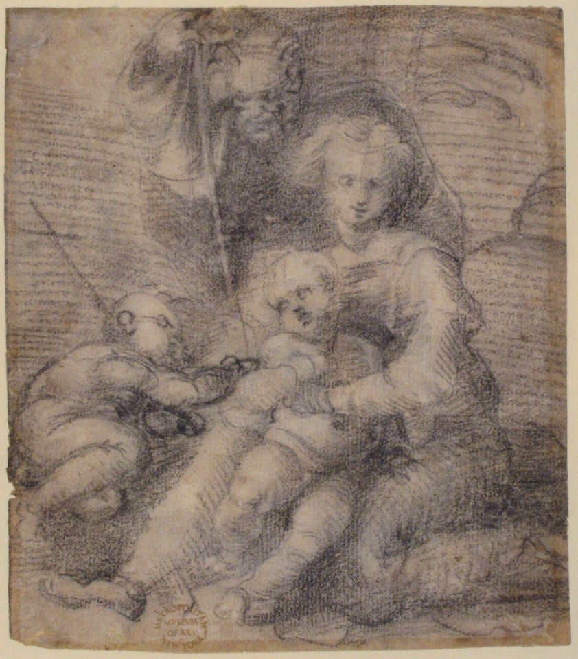 The Holy Family with Saint John the Baptist MET 80.3.135 RECTO