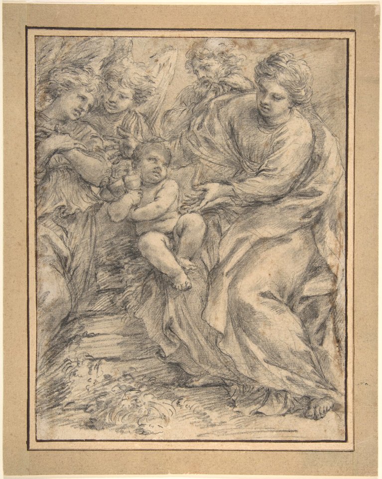 The Holy Family with Two Angels MET DP807696