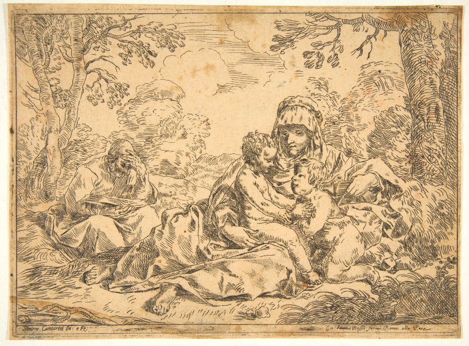 The Holy Family with Saint John the Baptist, copy after Cantarini MET DP815031