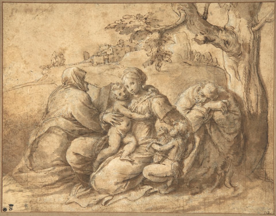 The Holy Family with Saint Elizabeth and the Infant John the Baptist MET DP801034