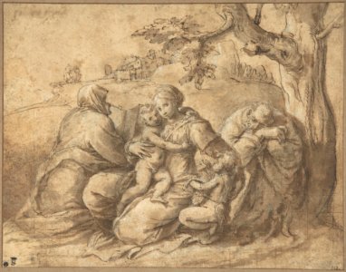 The Holy Family with Saint Elizabeth and the Infant John the Baptist MET DP801034