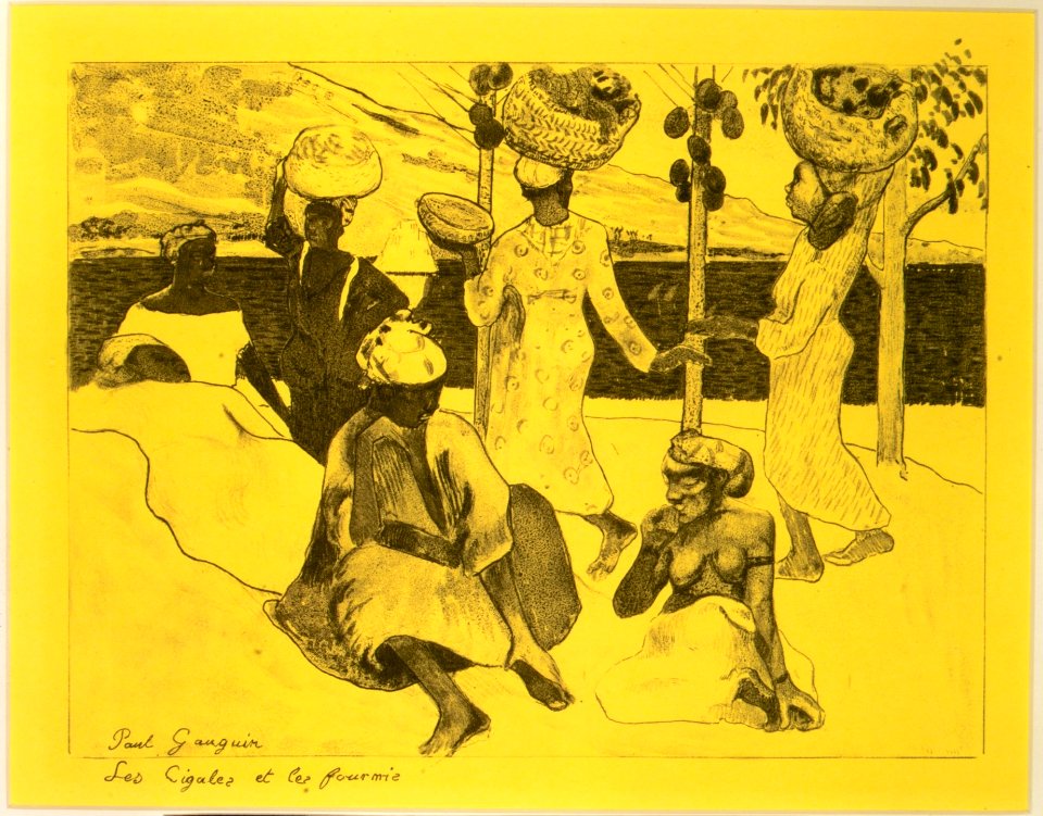 The Grasshoppers and the Ants- A Souvenir of Martinique, from the Volpini Suite- Dessins lithographiques MET DR319