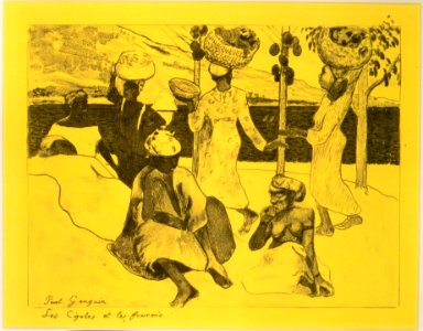 The Grasshoppers and the Ants- A Souvenir of Martinique, from the Volpini Suite- Dessins lithographiques MET DR319