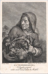 The grape-picker, and elderly woman holding a basket of grapes, after Murillo MET DP876069