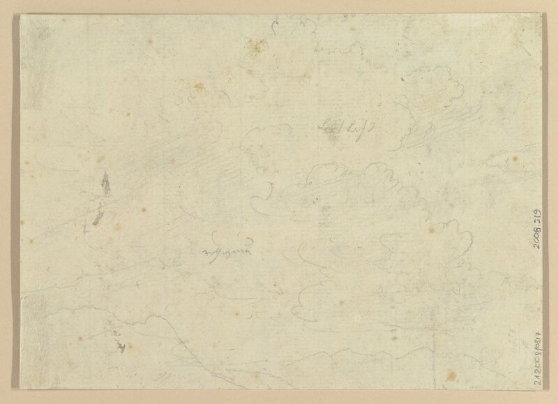 The Good Shepherd; verso: Cloud Studies, Friedrich von Olivier