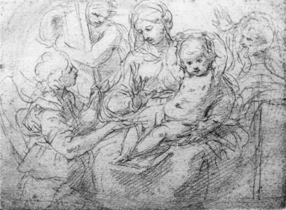 The Holy Family with Angels Bearing Symbols of the Passion MET 6383