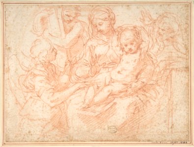 The Holy Family with Angels Bearing Symbols of the Passion MET DP808210