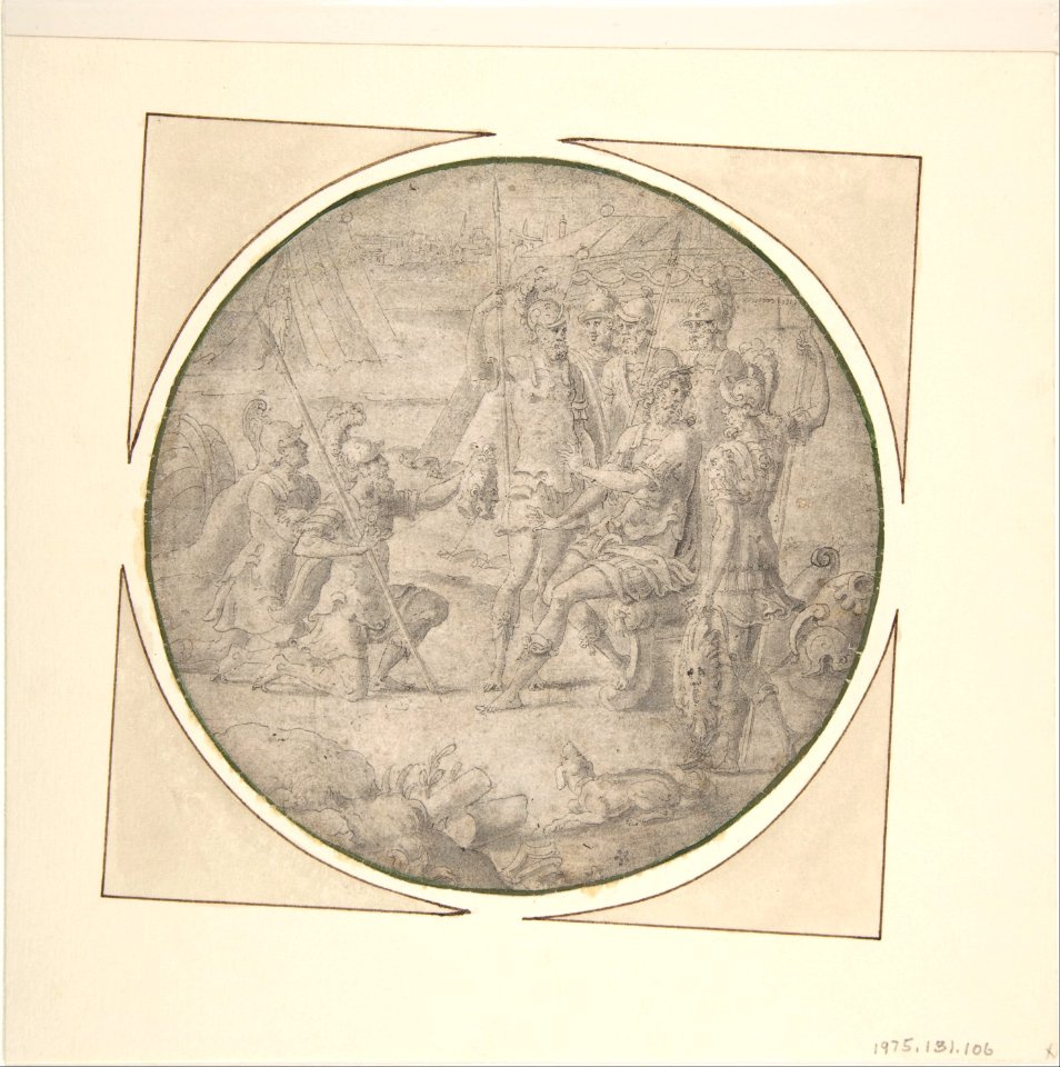 The Head of Pompey Presented to Caesar MET DP808491