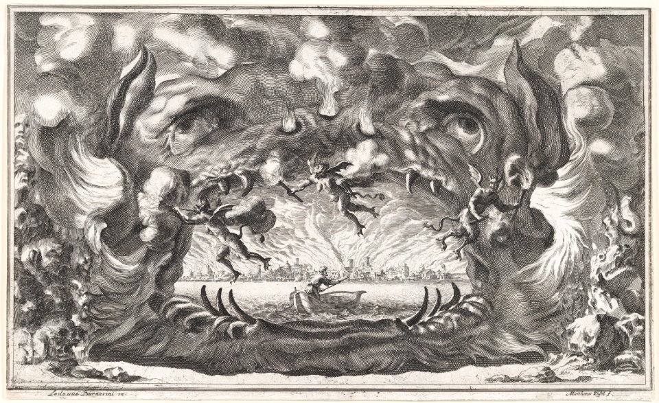 The hellmouth, set design from 'Il Pomo D'Oro' MET DP874831