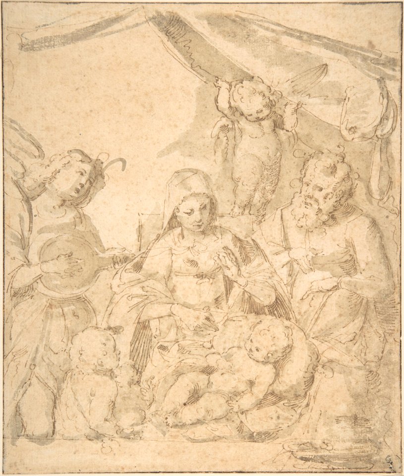 The Holy Family with Angels MET DP801860