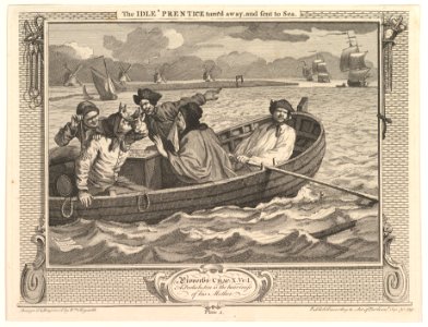 The Idle 'Prentice Turned Away and Sent to Sea (Industry and Idleness, plate 5) MET DP825273