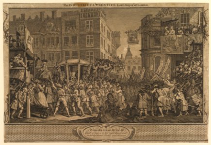 The Industrious 'Prentice Lord Mayor of London- Industry and Idleness, plate 12 MET DP825279
