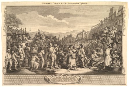 The Idle 'Prentice Executed at Tyburn- Industry and Idleness, plate 11 MET DP825278