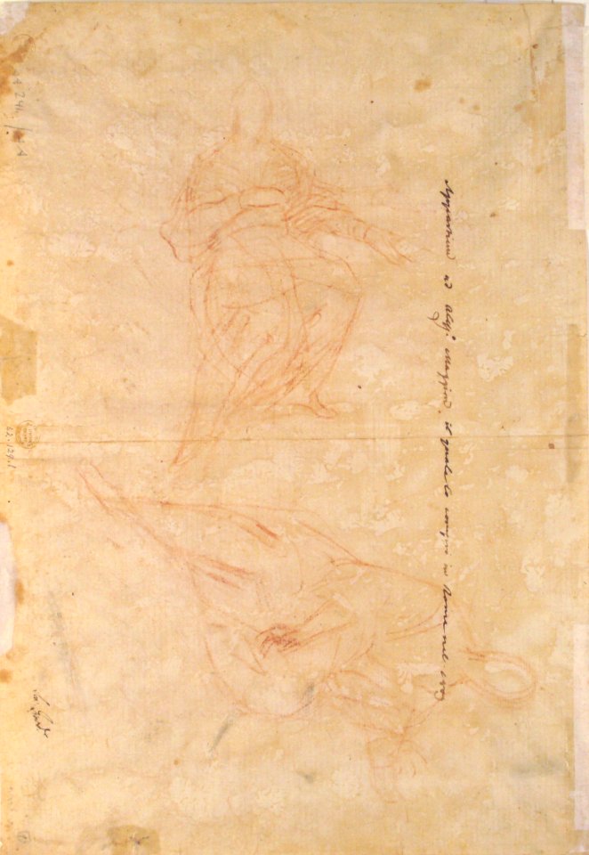 The Holy Trinity (recto); Studies of Seated Female Figures (the Virgin and another Saint?) (verso) MET 62.129.1 VERSO